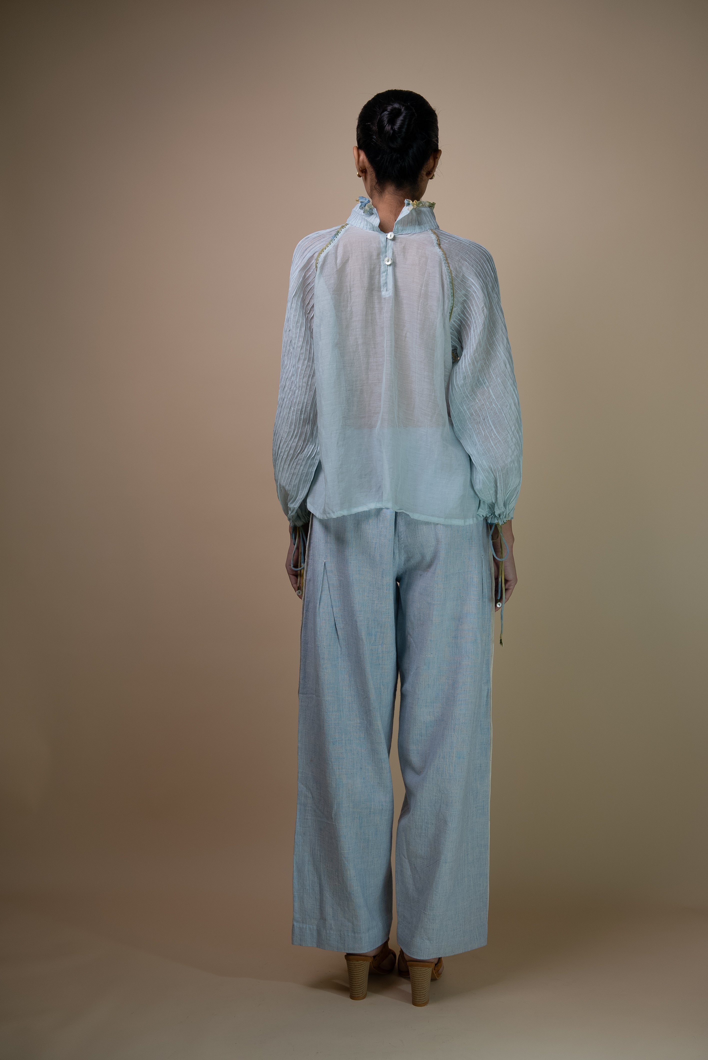 Lafaani - Meadows Pintcuked Chanderi Blouse